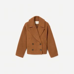 NWT Everlane Rewool Peacoat in Camel